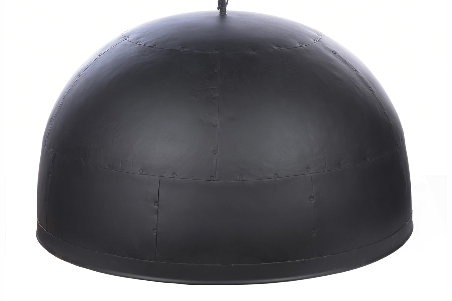 Noir Large - Black With Red Interior - Extra Large Iron Dome Pendant Light-abc