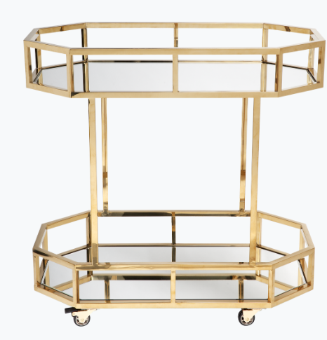 Brooklyn Drinks Trolley - Gold-abc