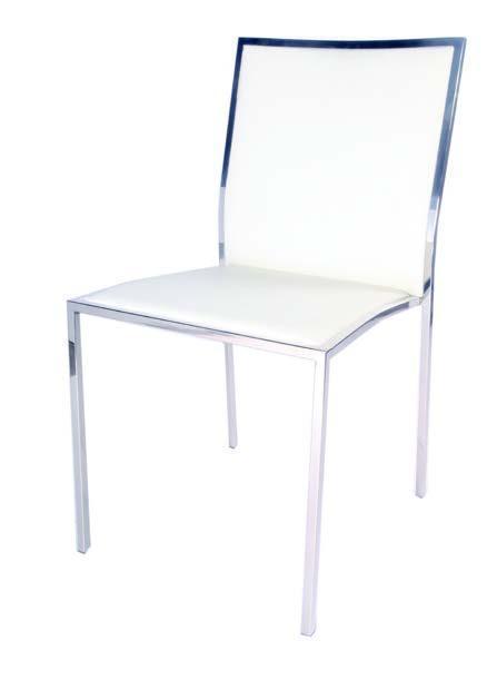SOPHIE Dining Chair - White Faux Leather-abc