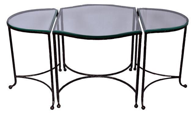 THREE PART COFFEE TABLE - Dark Bronze-abc