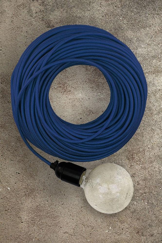 Fabric Electrical Cord - Royal Blue-abc