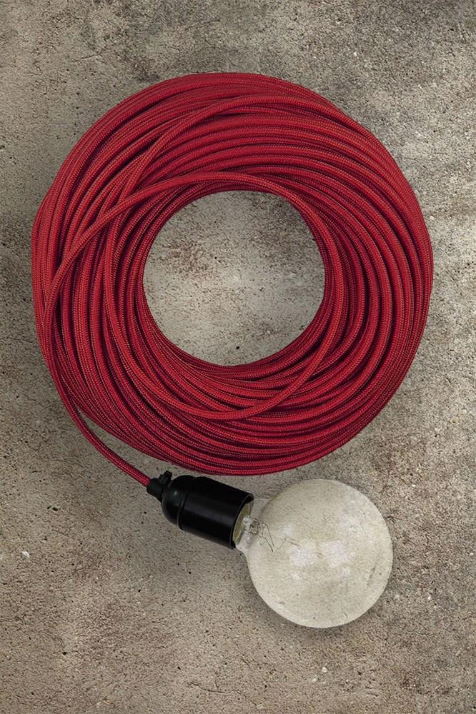 Fabric Electrical Cord - Red-abc