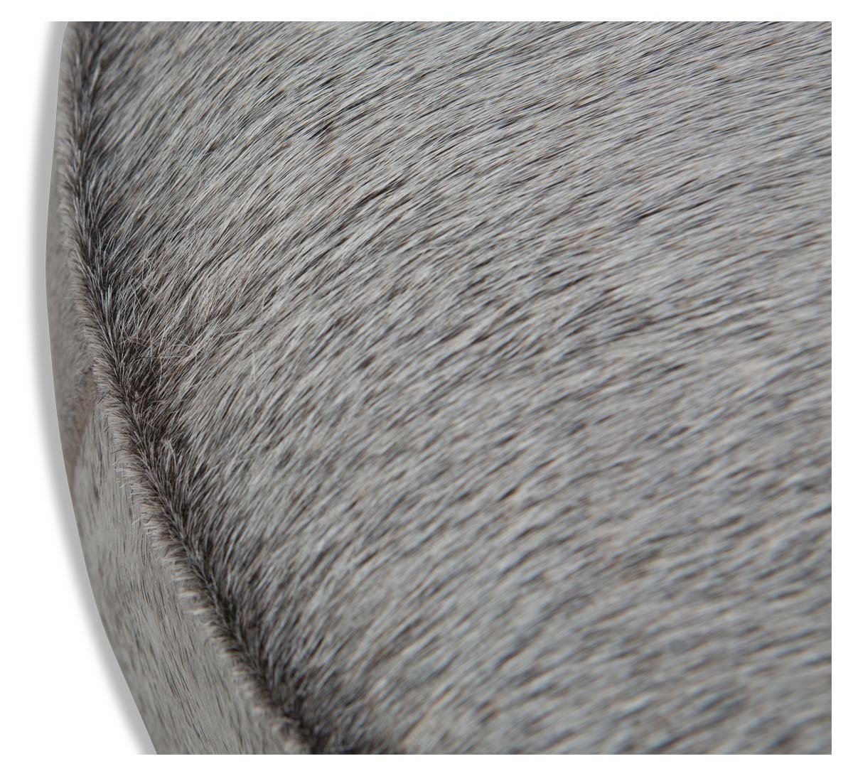 Mushroom Cowhide Stool with Eucalyptus Wood Legs-abc