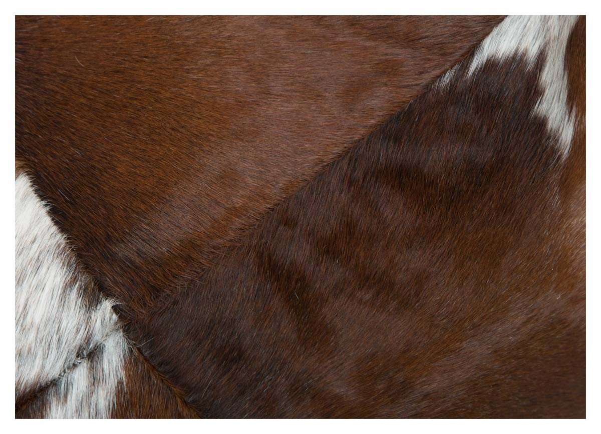 Square Block Cowhide Ottoman-abc