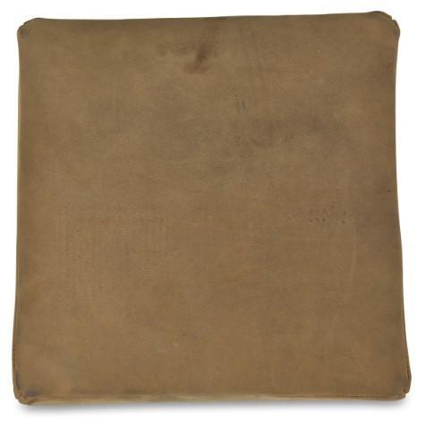 Napa Leather Stool with Jute - Tan/Natural-abc