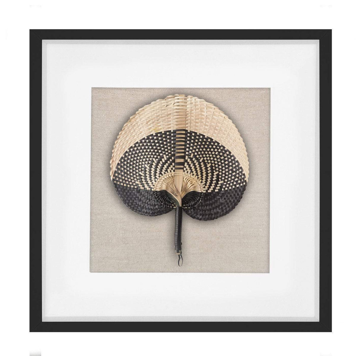 Fan Black on Natural 52x52cm-abc
