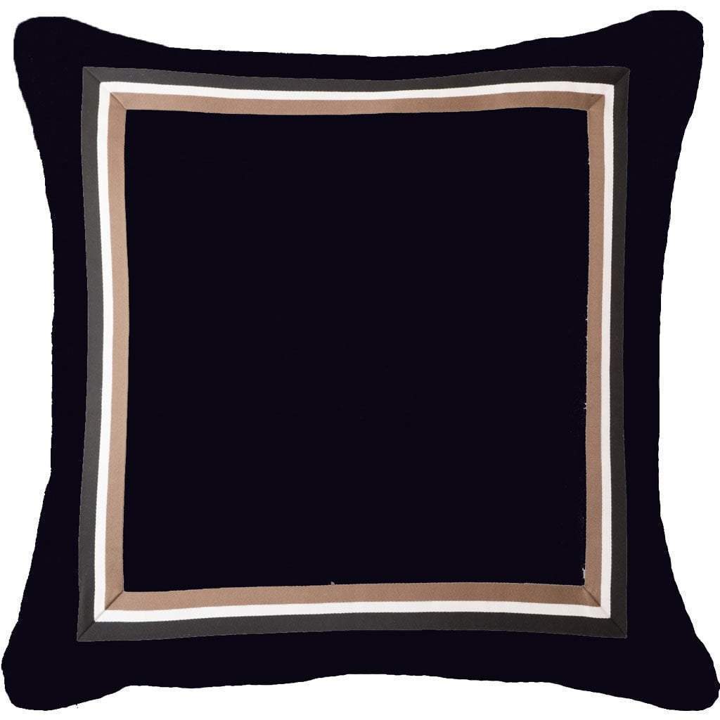 Braid Cayman Black Euro Cushion 65 x 65 cm-abc