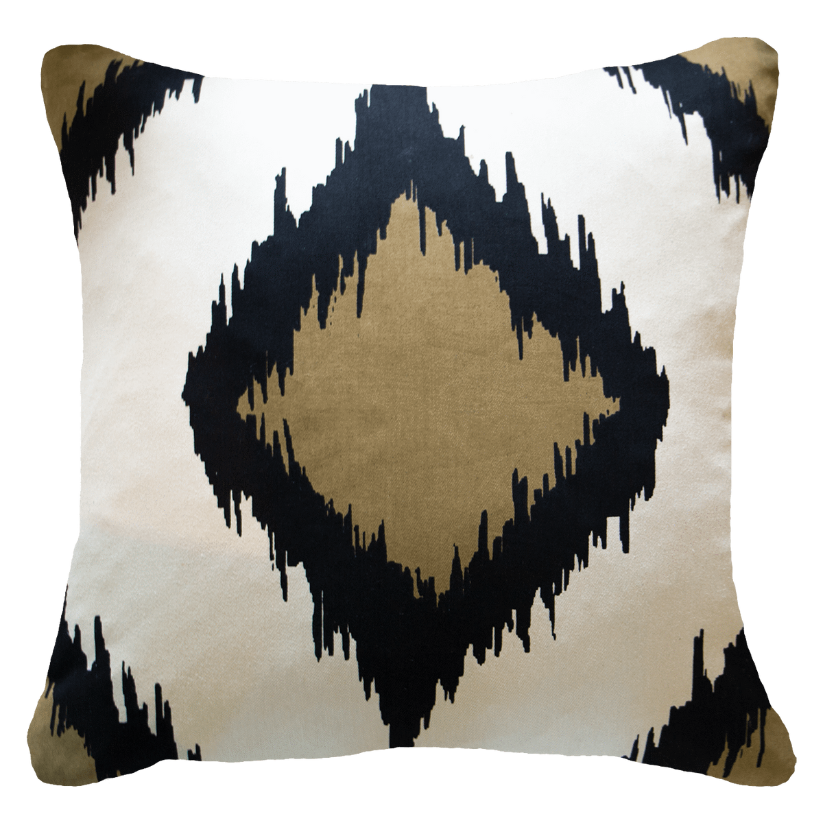 Inner Ikat Solitaire Black Lounge Cushion 55 x 55 cm-abc