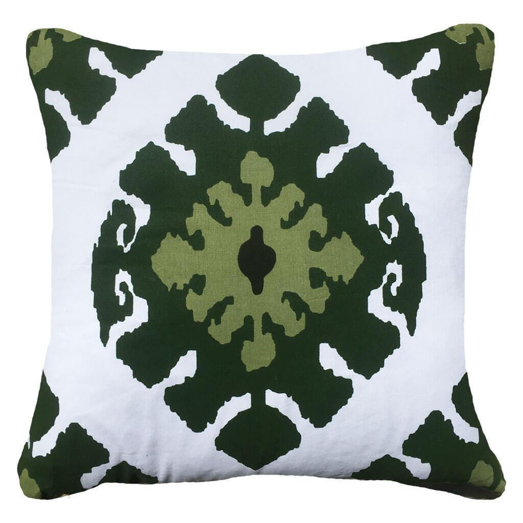 Inner Ikat Emerald Lounge Cushion 55 x 55cm-abc