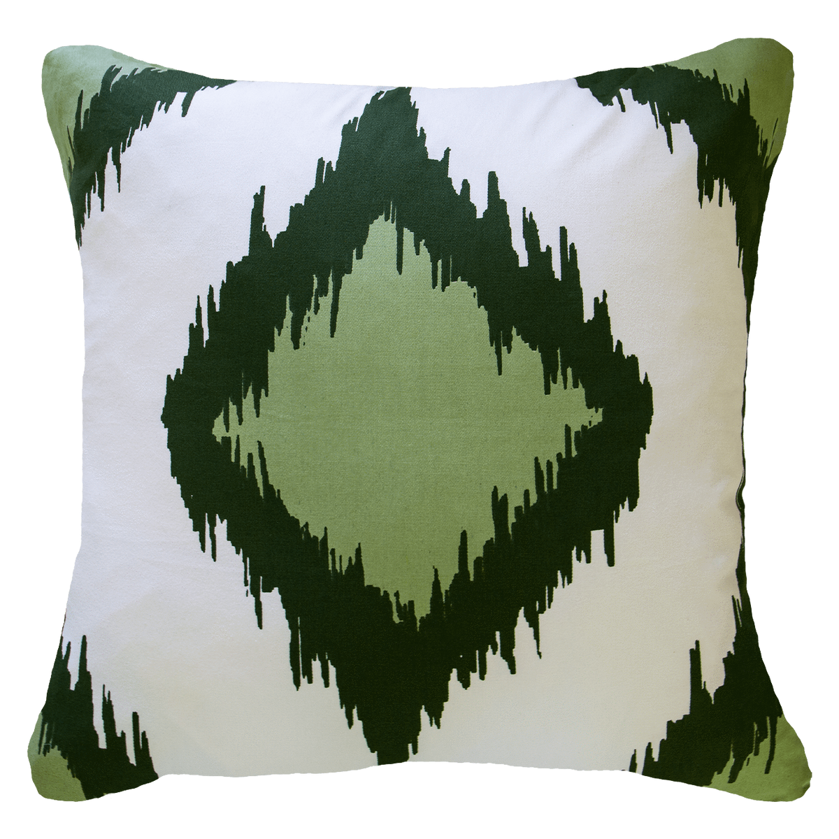 Inner Ikat Solitaire Green Lounge Cushion 55 x 55 cm-abc