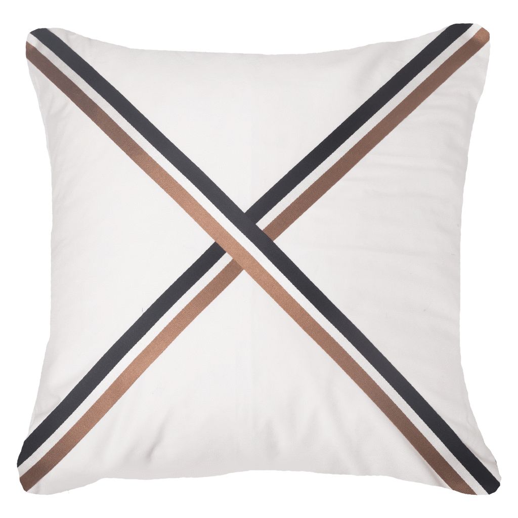 Braid Cayman White Lounge Cushion 55x55cm-abc