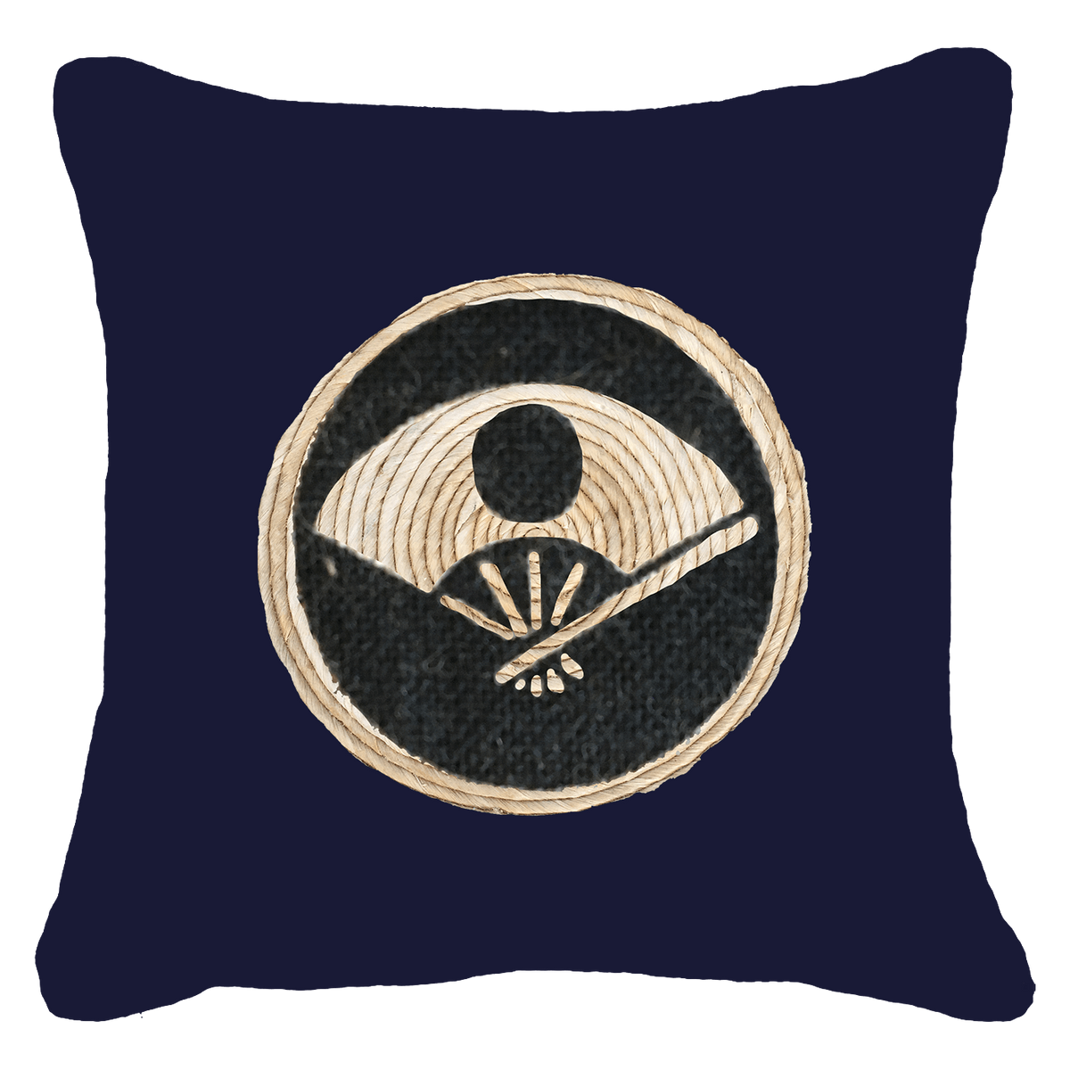Place Mat Fan Navy Lounge Cushion 55 x 55 cm-abc