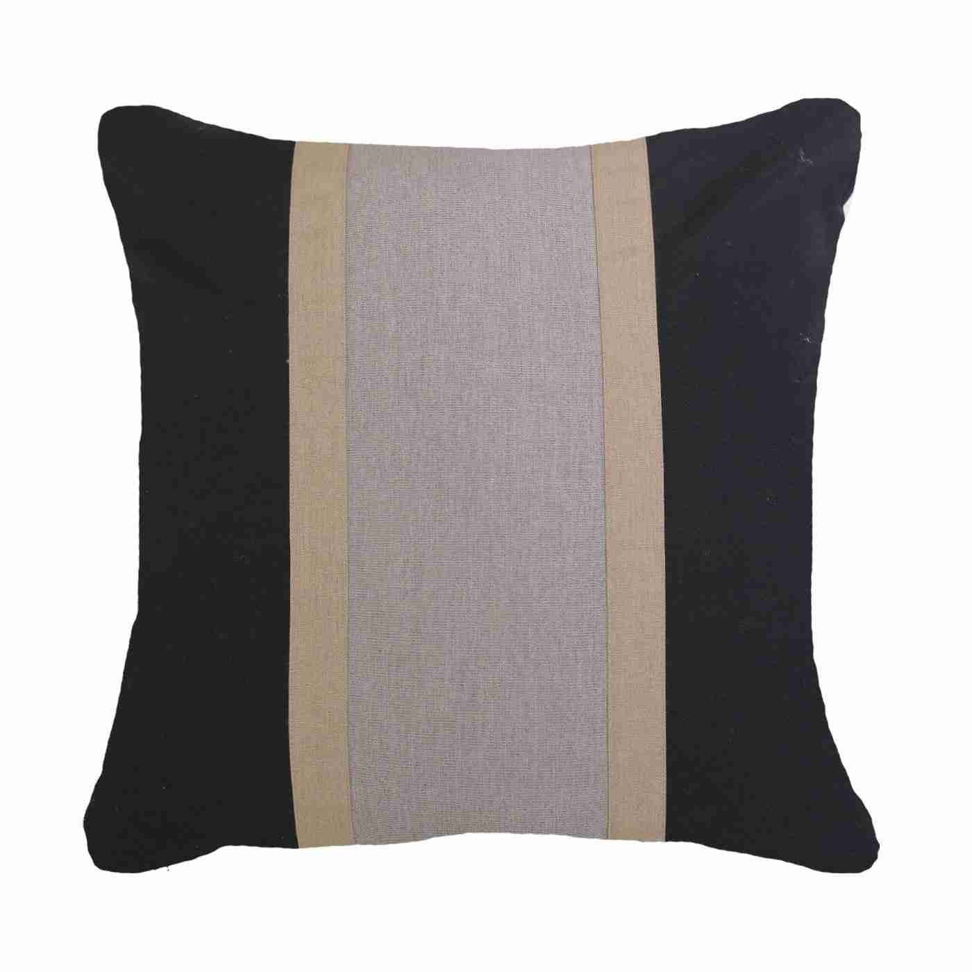 Outdoor Raffia Black Medium Cushion 50 x 50 cm-abc