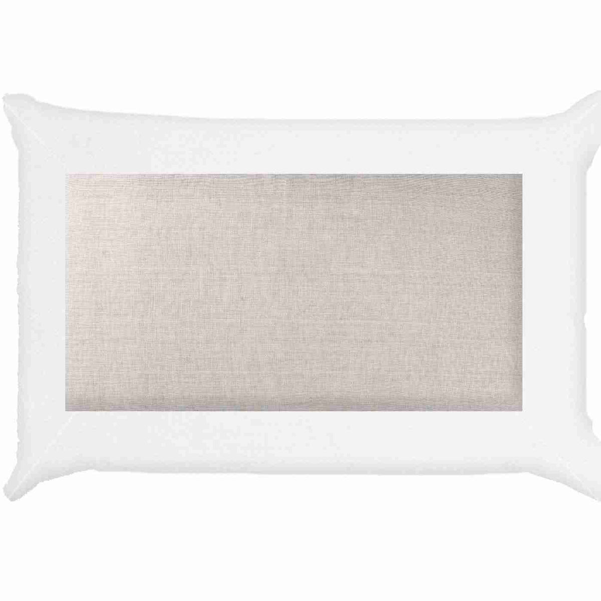 Denim White and Natural Linen Sham 46x69cm-abc