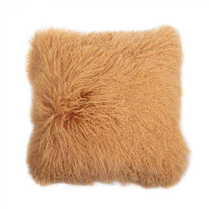 Tibetan Lambswool Cushion 50x50 Terra-abc