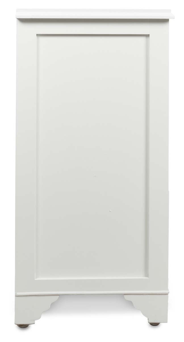 Wooden 3 Draw Lattice Mirrored Cabinet-abc