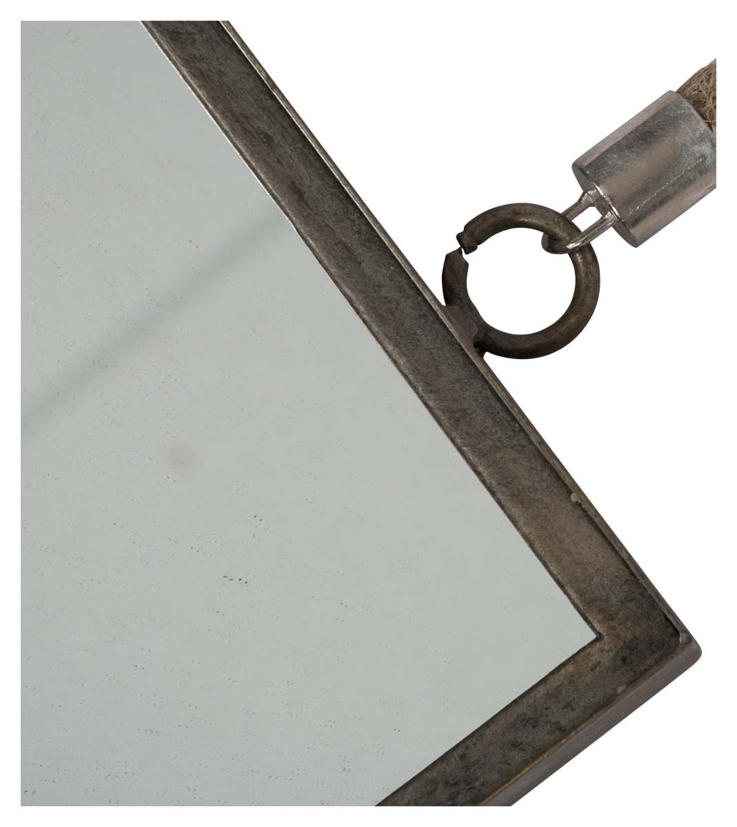 Square Metal Mirror with Rope Handle-abc