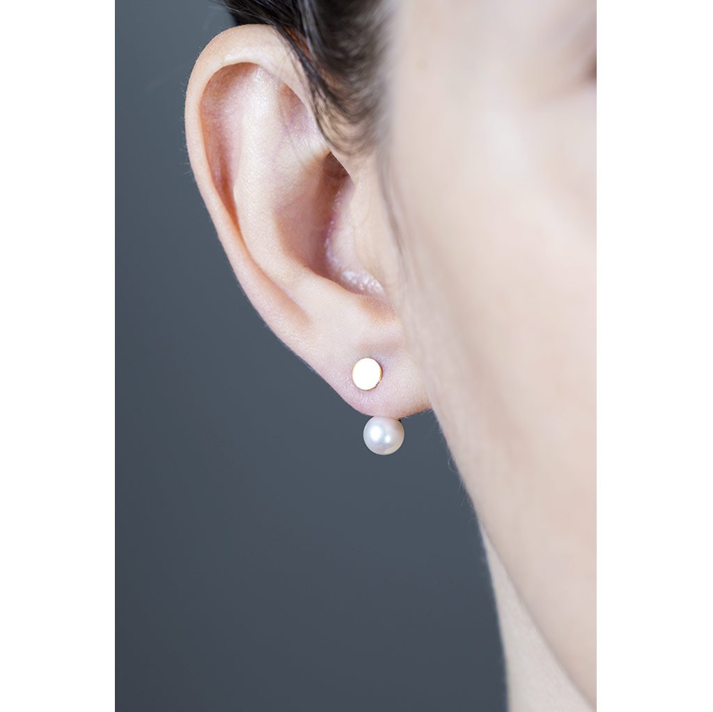 DISC AND PEARL FLOATER EAR JACKETS-abc