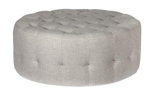 Round Linen Ottoman-abc