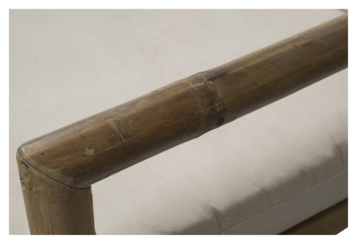 Ibiza Bamboo Sofa with Cushion - Natural/White-abc