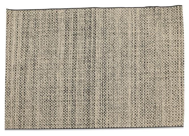 Layla Classic Jute Polypropylene Rug - Black/Jute-abc
