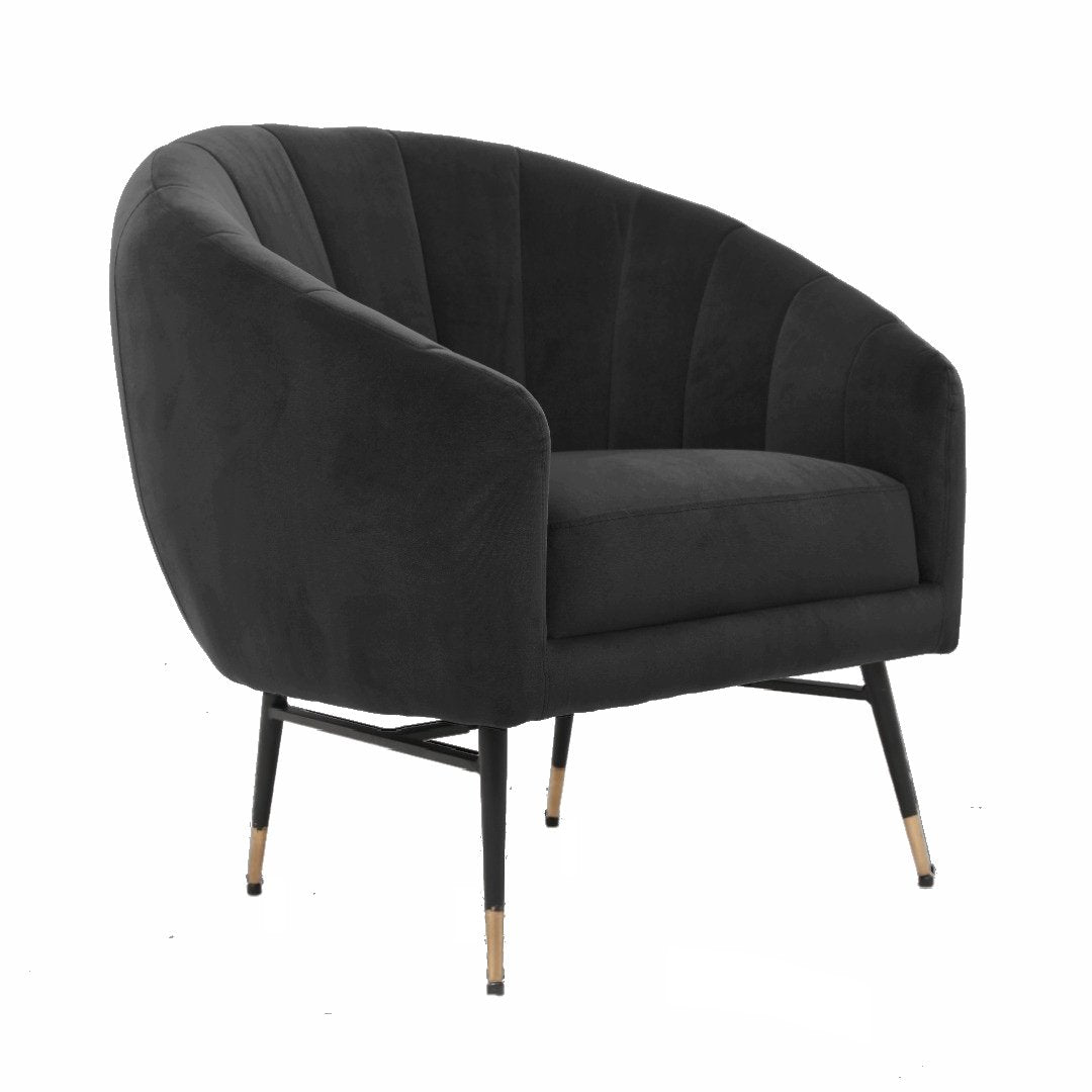 Palma Chair - Black Velvet-abc