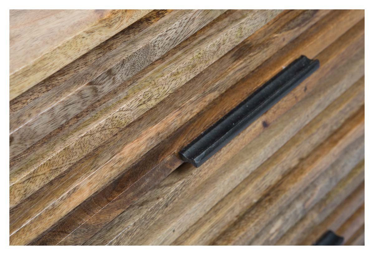 Ajara Two Draw Ribbed Bedside Table-abc