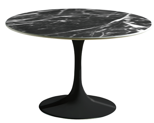 Tulip Side Table - Black Marble-abc