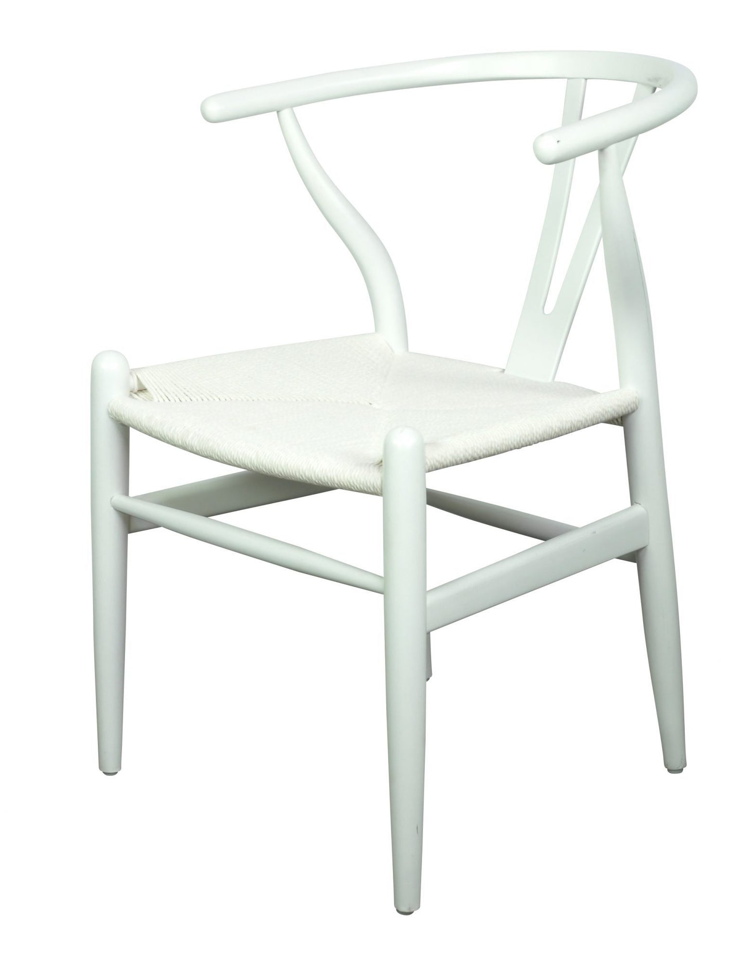 Wishbone Chair White / White Seat-abc
