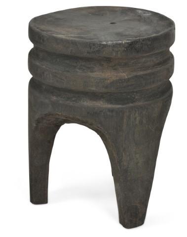 Ribbed Wooden Stool-abc