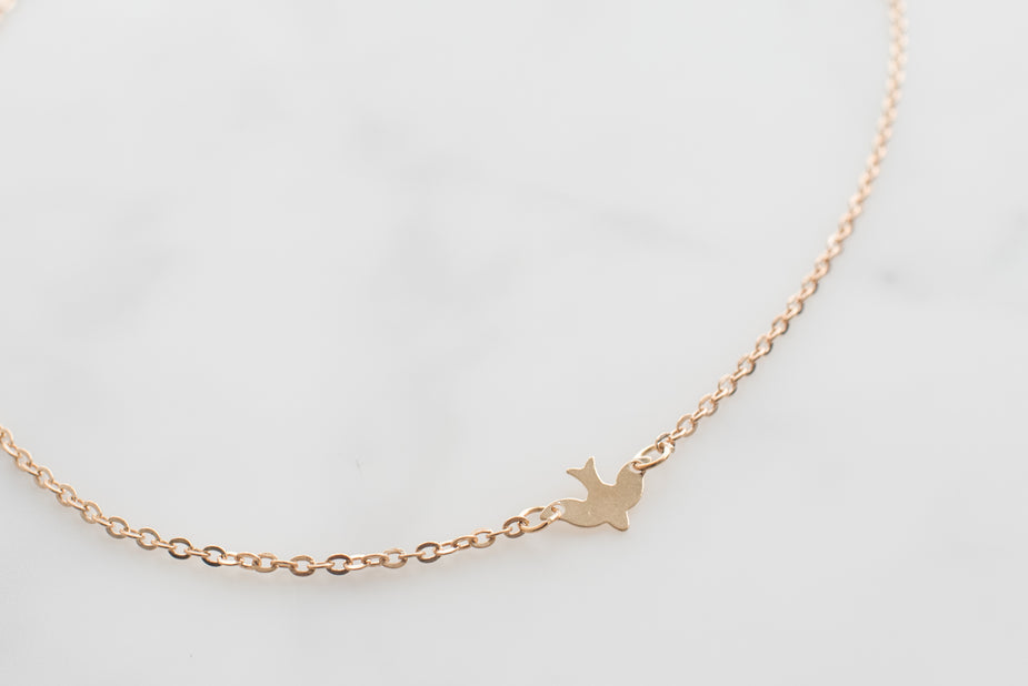 Gold Bird Necklace none p&s
