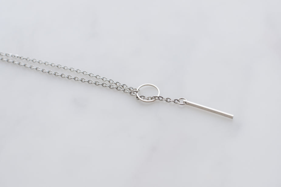 Silver Threader Necklace - medium