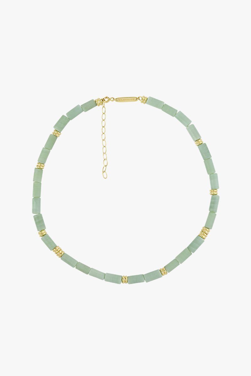 Aqua bay necklace gold plated-abc