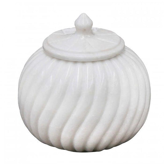 Marble Carved Jar Lge-abc