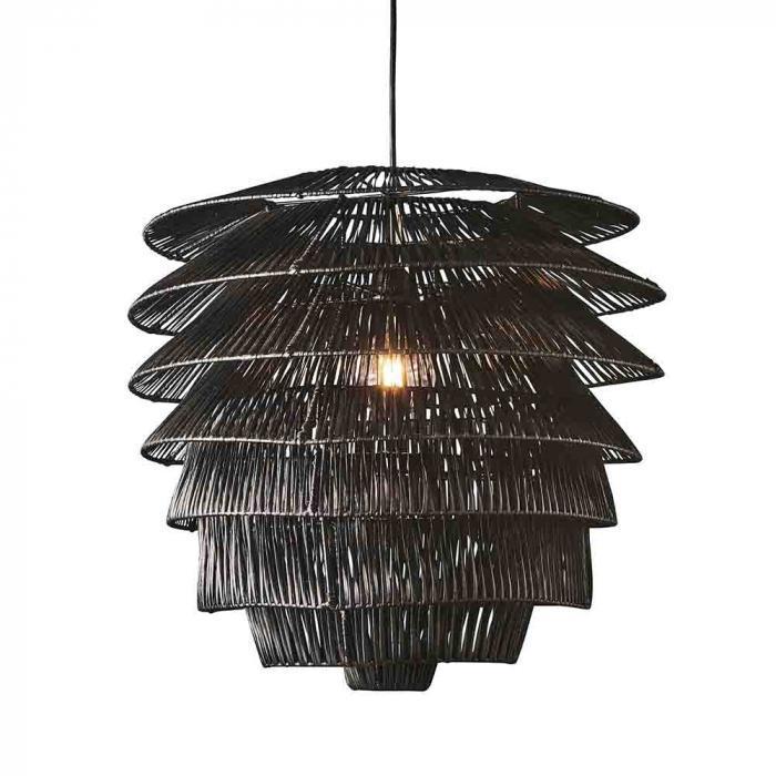 Saba Rattan Pendant Blk-abc