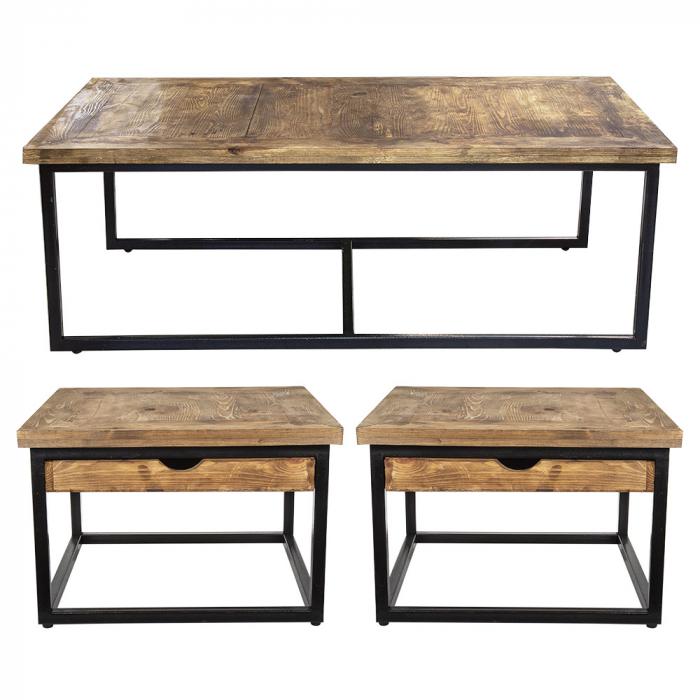 Sumatra Coffee Table Set 3-abc