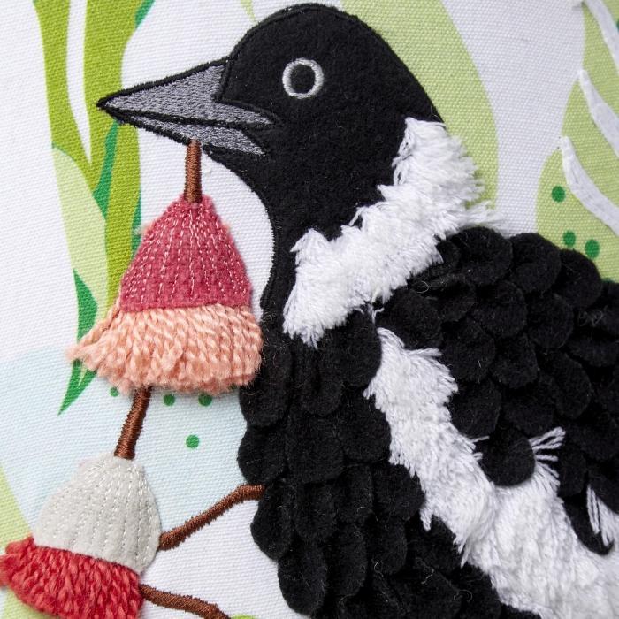 Magpie Embroidered Lampshade-abc