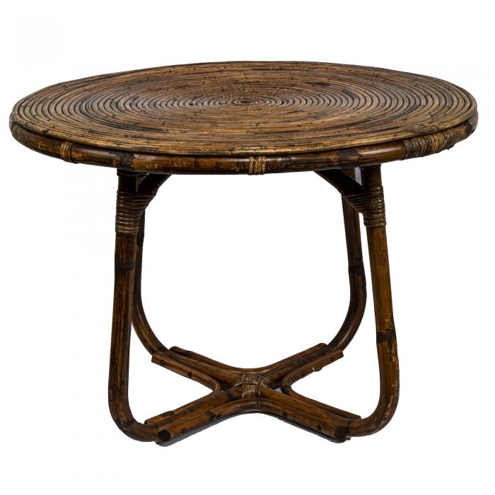 Lilo Table Round Rattan Antique-abc
