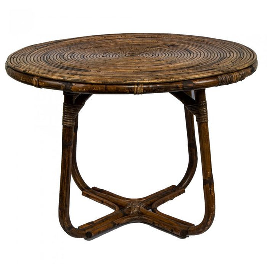 Lilo Table Round Rattan Antique-abc