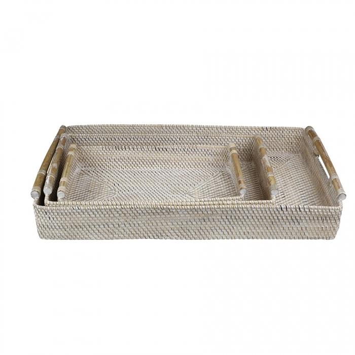 Set 3 Trays White Wash-abc