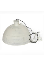 Granada Medium - Vintage White - Iron Riveted Dome Pendant Light-abc