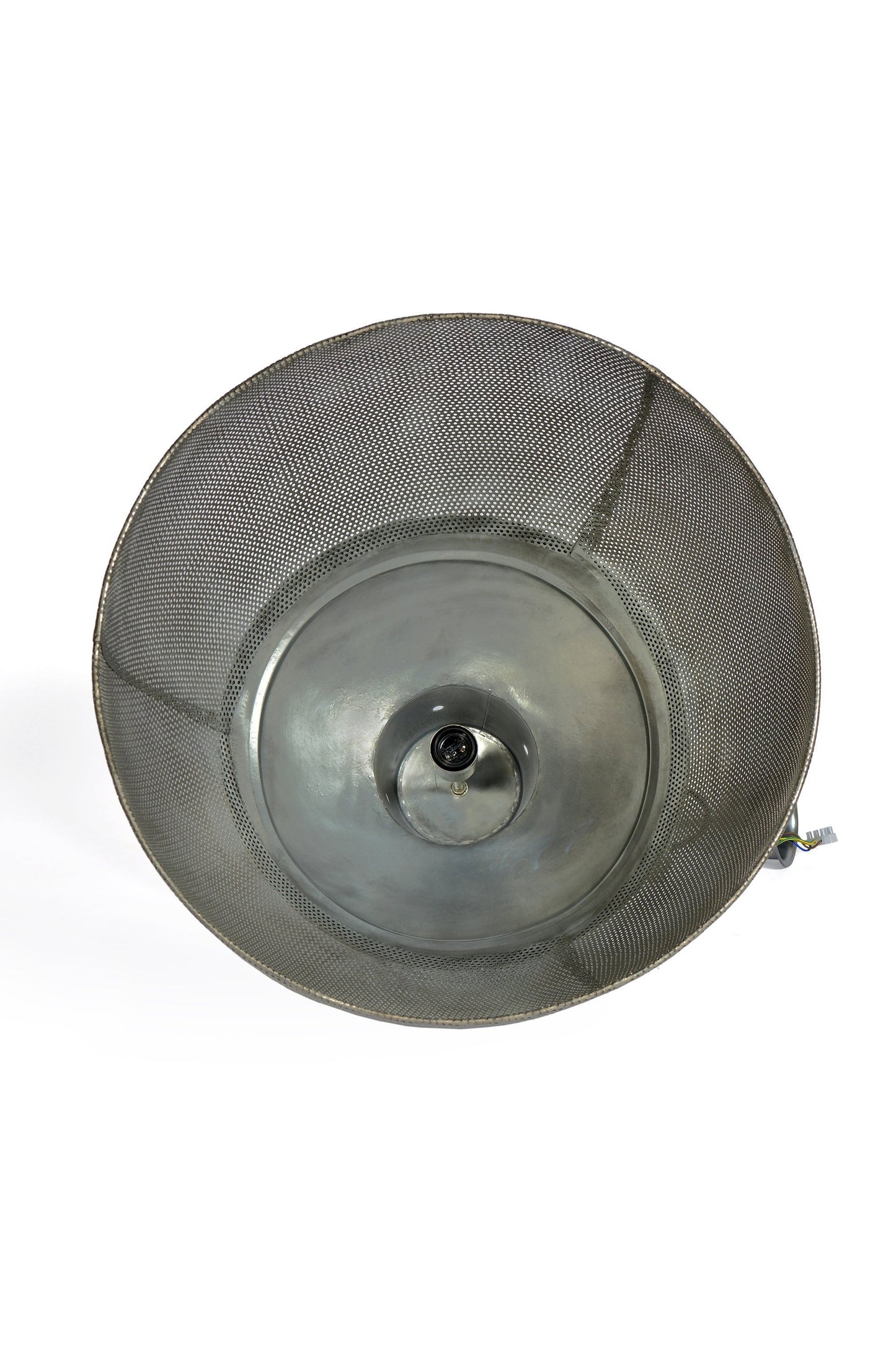 Riva Large - Zinc - Perforated Iron Dome Pendant Light-abc