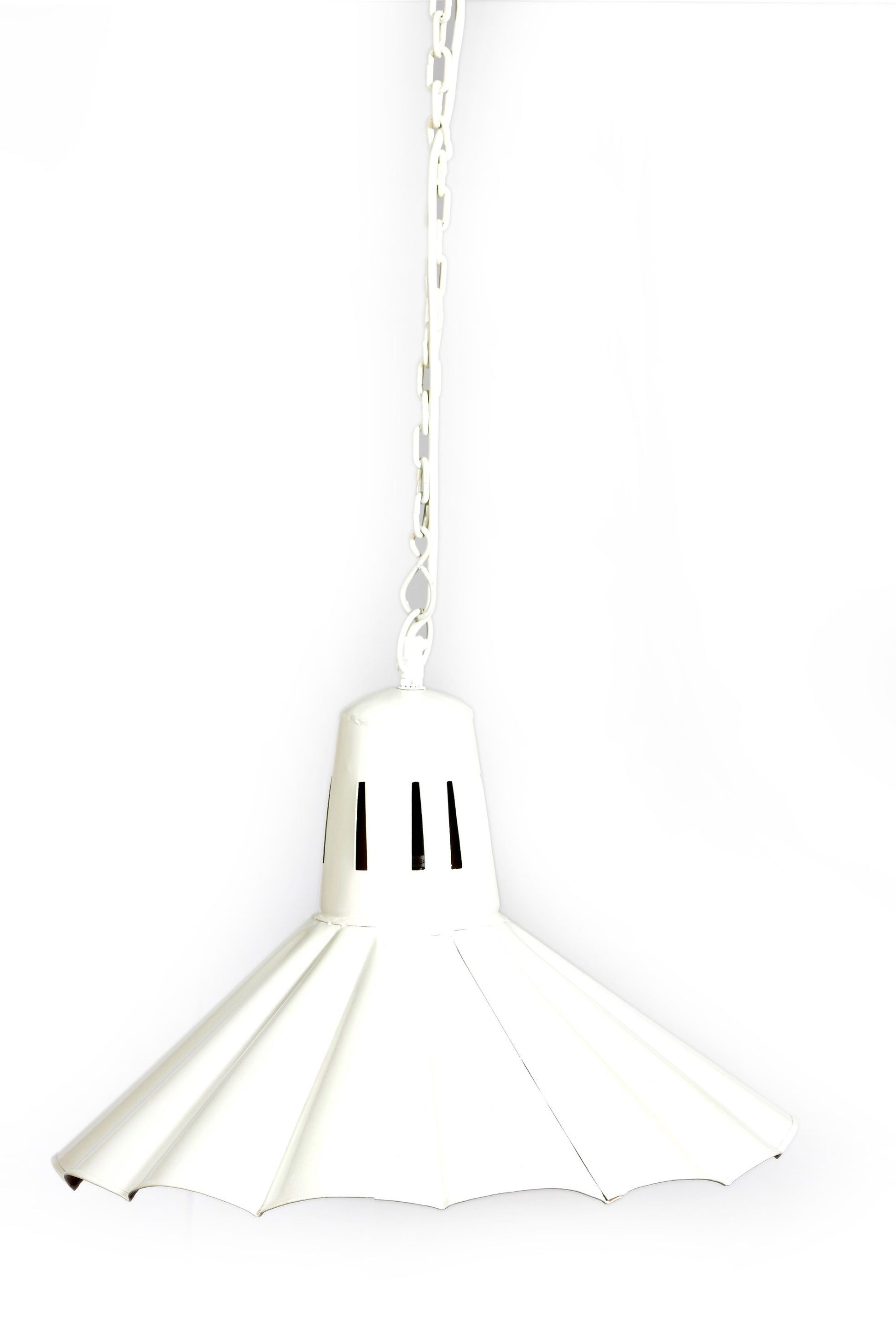 Francis - Old White - Fluted Iron Pendant Light-abc