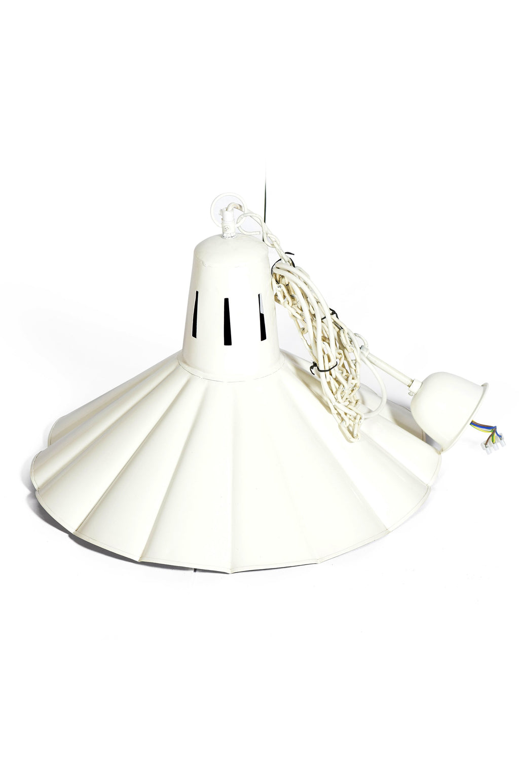 Francis - Old White - Fluted Iron Pendant Light-abc