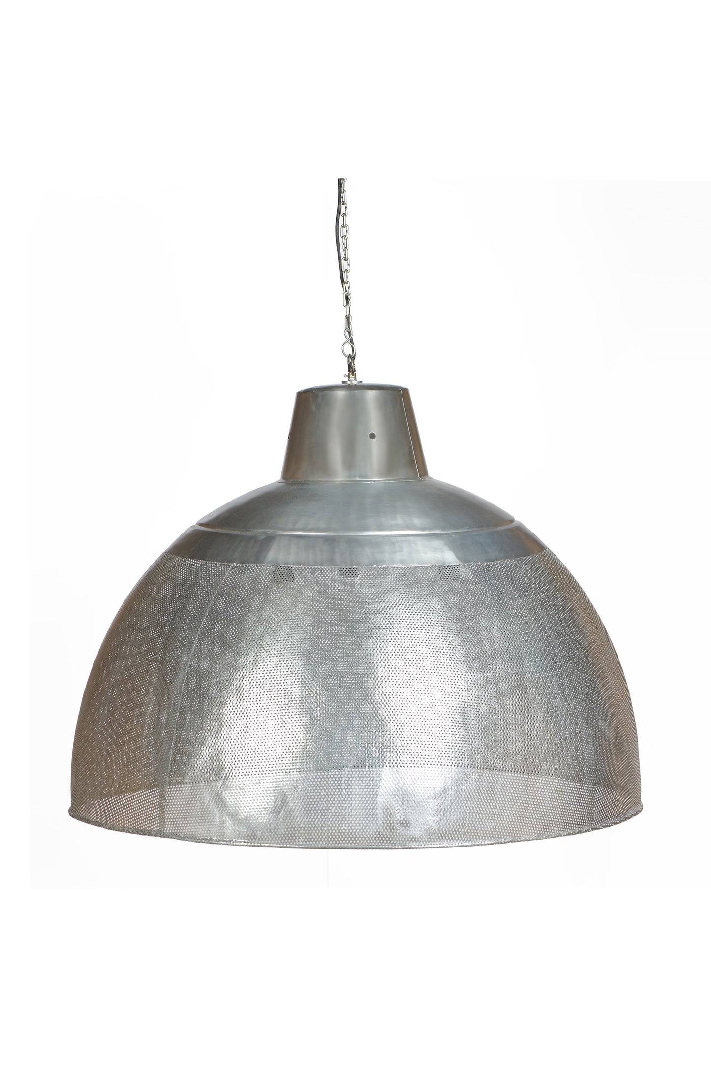 Riva Extra Large - Zinc - Perforated Iron Dome Pendant Light-abc