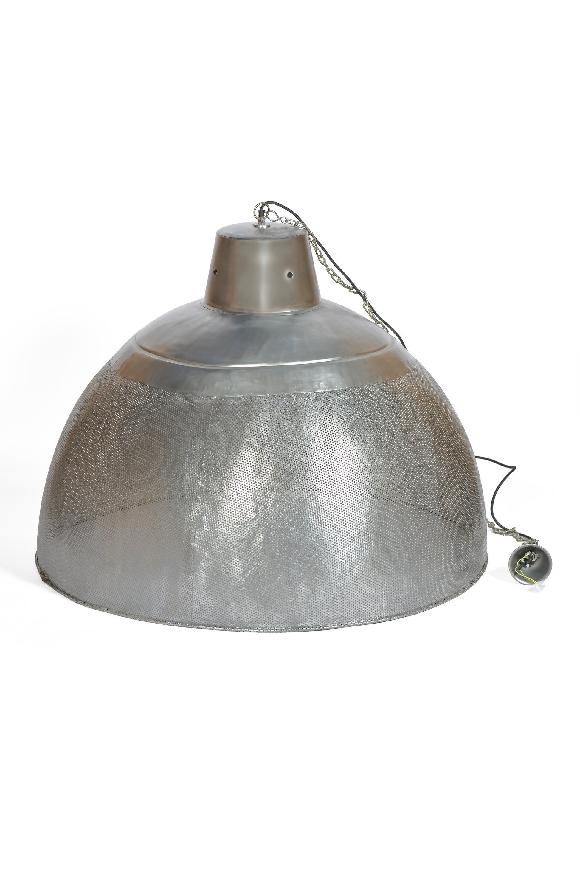 Riva Extra Large - Zinc - Perforated Iron Dome Pendant Light-abc