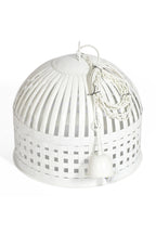 Esch Medium - White - Woven Iron Strips Pendant Light-abc