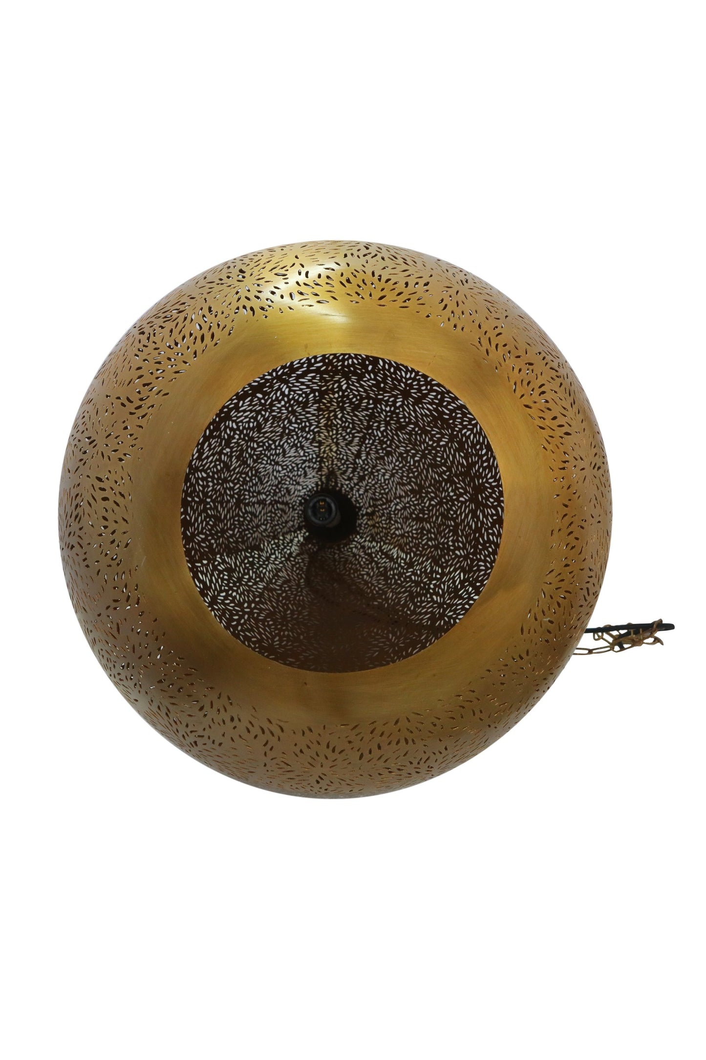 Aquarius Large - Brass - Perforated Teardrop Pendant Light-abc