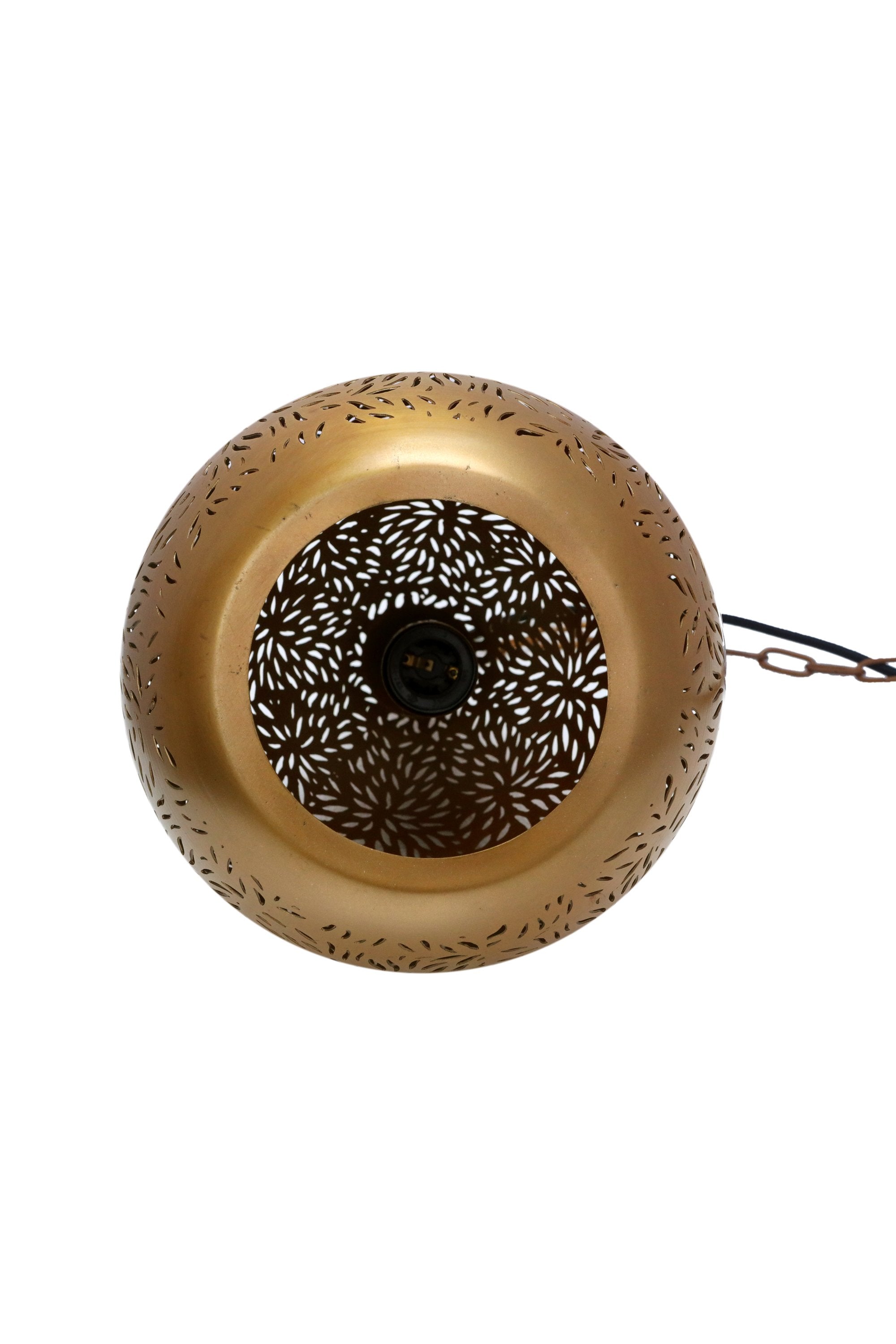 Aquarius Small - Brass - Perforated Teardrop Pendant Light-abc