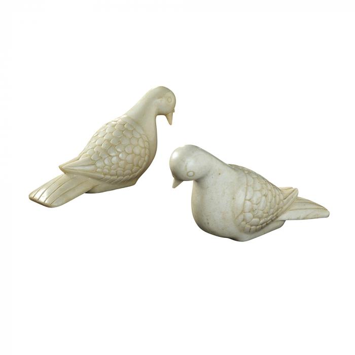 Jasmine Marble Doves Set/2 Lge-abc